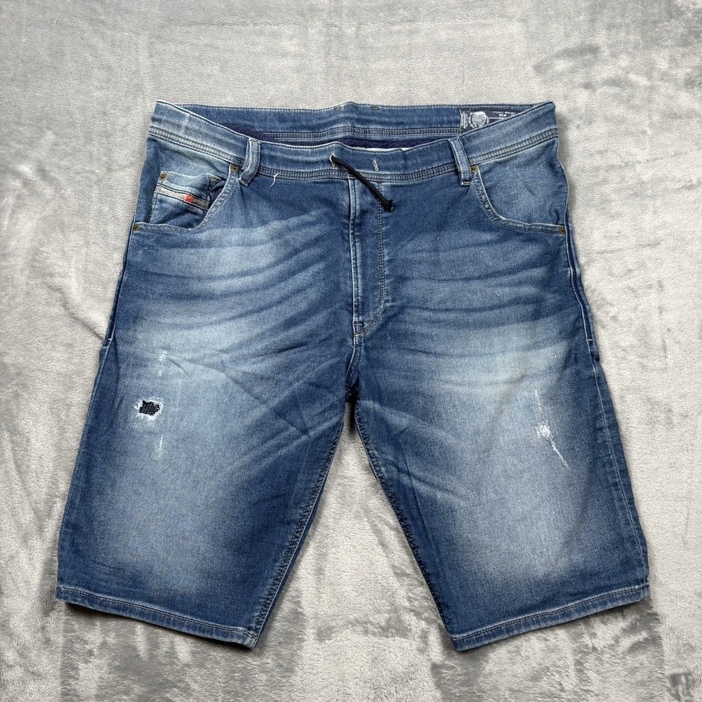 Diesel Krooshort-NE JoggJeans Denim Shorts Men's 38 Blue Stretch C678M*